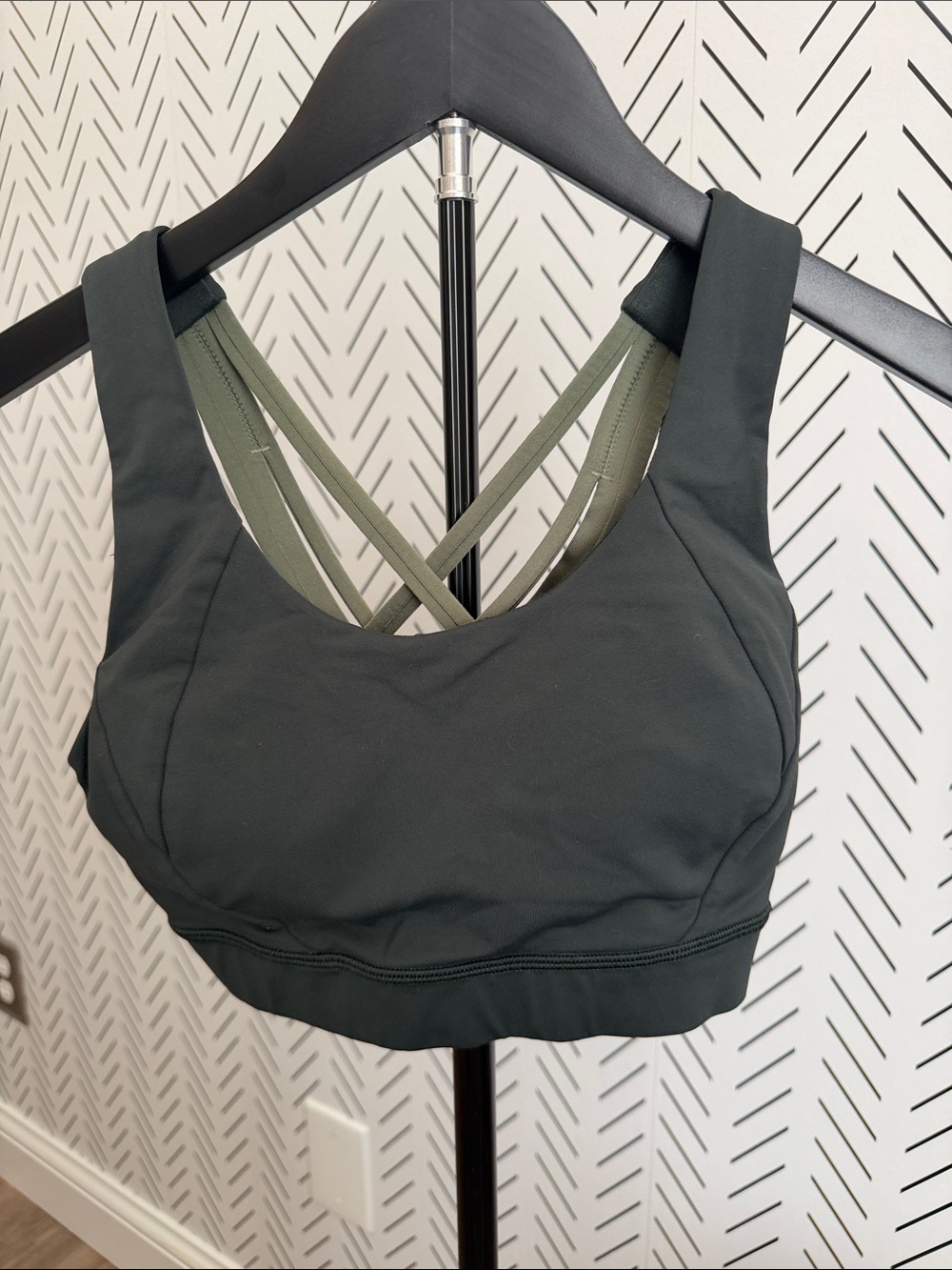 lululemon athletica Dark Olive Green Strappy Sports Bra